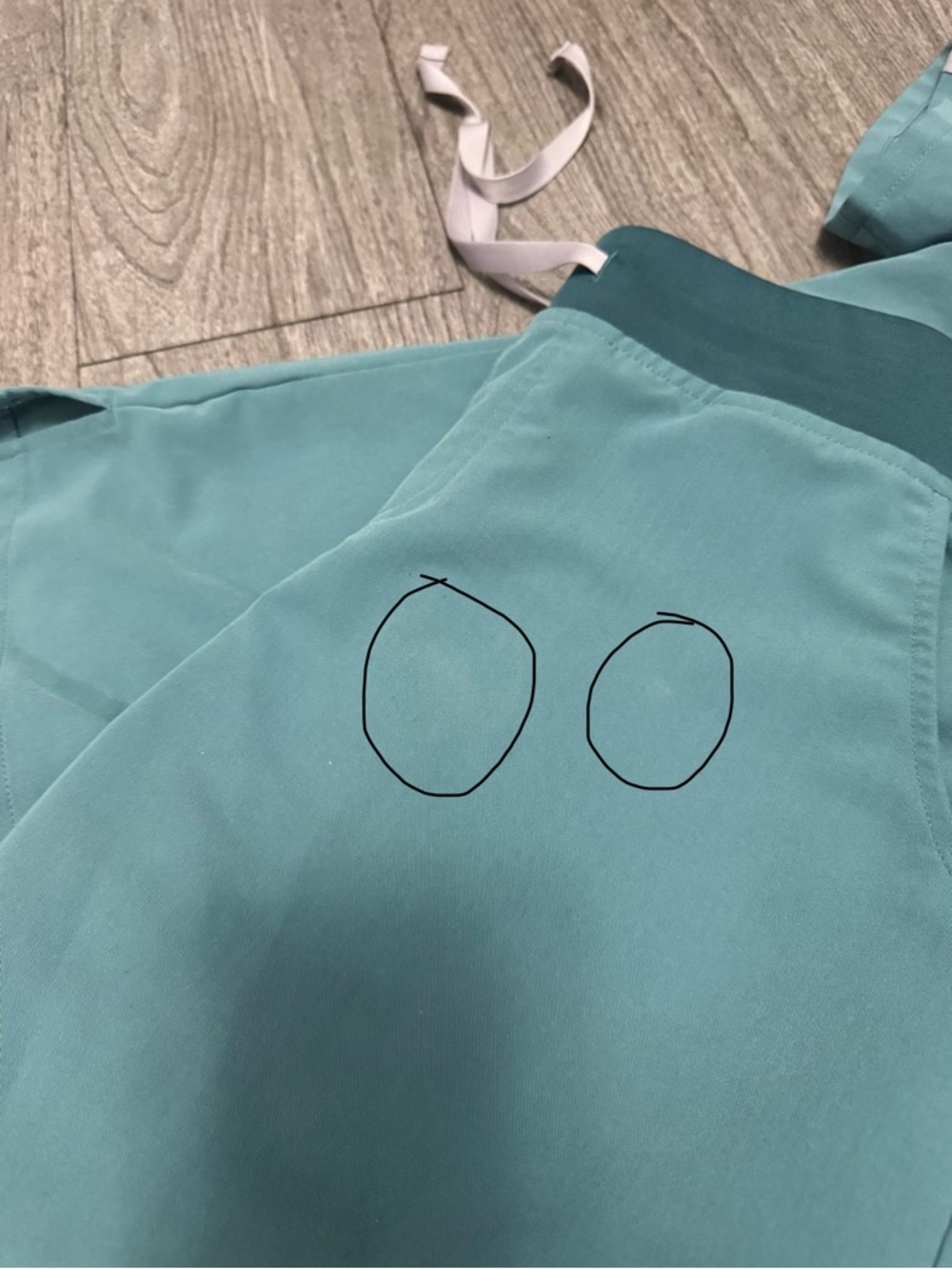 Figs Teal Medical Scrub Top and Jogger Pants - Picture 3 of 3